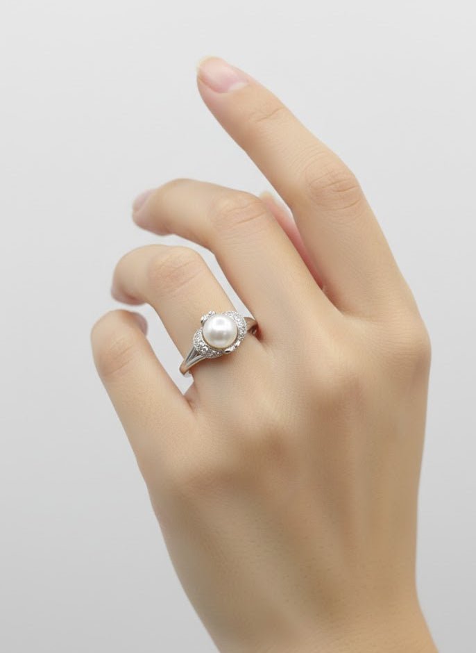 Pearl and Diamond Ring - IHSJ.pk