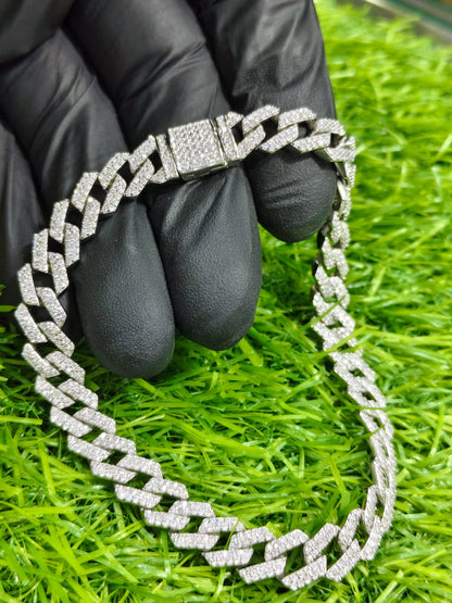 “925 Silver Micro Setting Bracelet – Sterling Silver Jewelry for Men” - IHSJ.pk