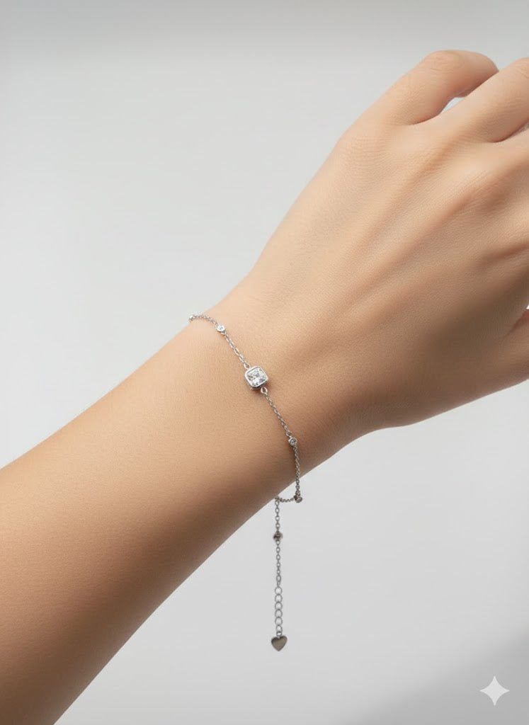 925 Sterling Silver bracelet with Zarcon Stone - IHSJ.pk