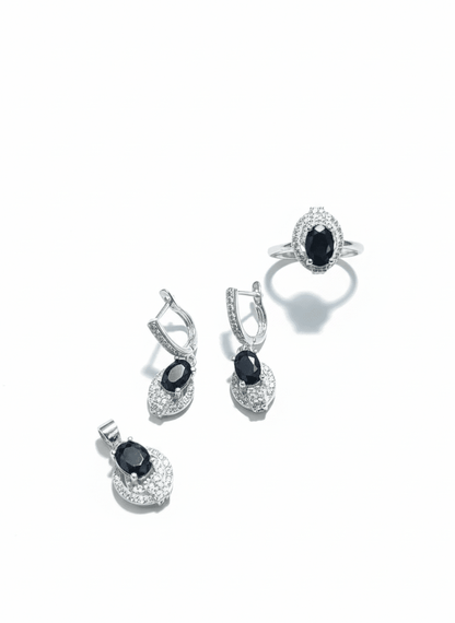 Black Stone Pendent Set - IHSJ.pk