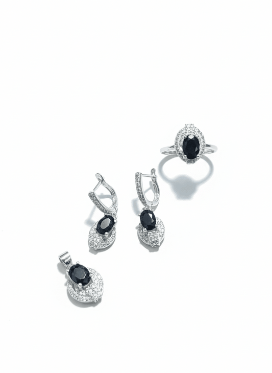 Black Stone Pendent Set - IHSJ.pk