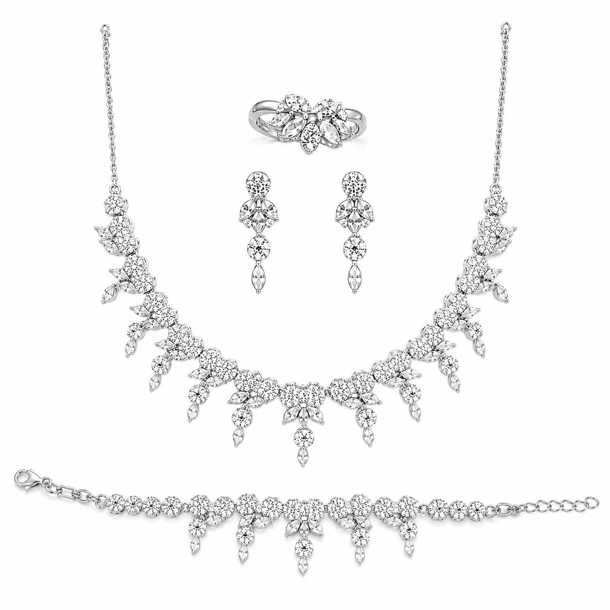 Bridal Neckless set 925 silver - IHSJ.pk