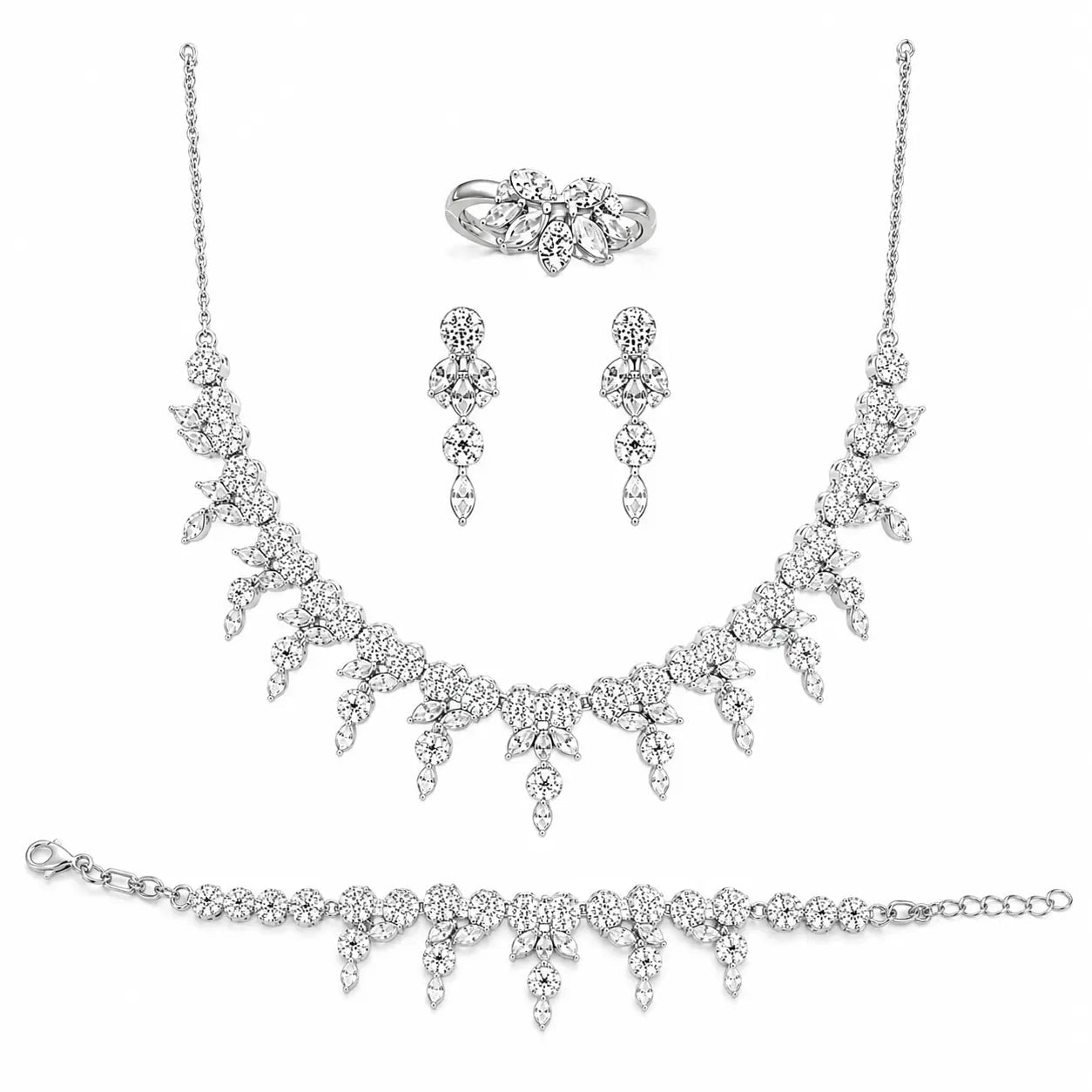 Bridal Neckless set 925 silver - IHSJ.pk