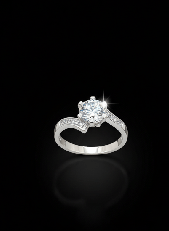 Diamond Style Silver Ring - IHSJ.pk
