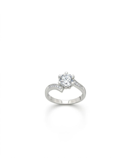 Diamond Style Silver Ring - IHSJ.pk