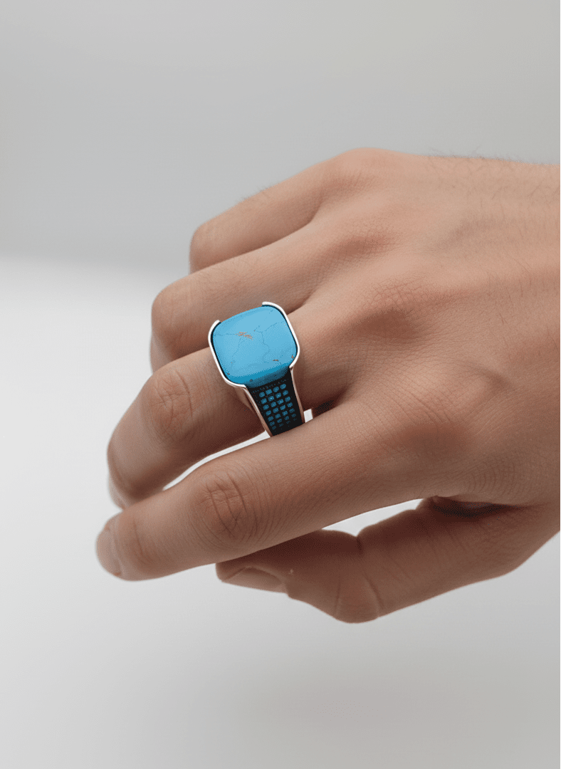 Feroza 925 Silver Ring - IHSJ.pk