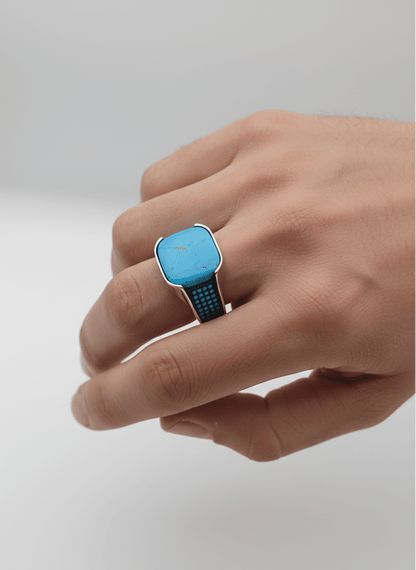 Feroza 925 Silver Ring - IHSJ.pk