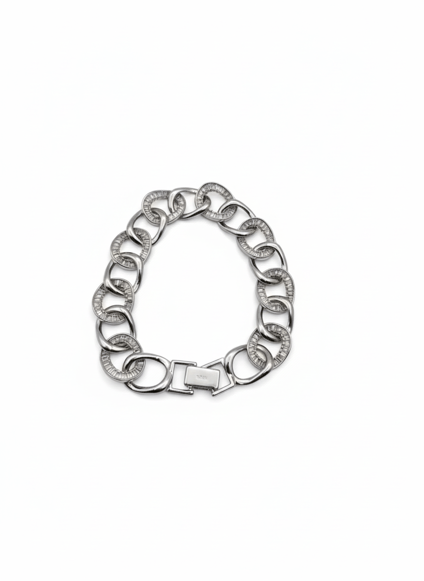 Men Bracelet in Rodium Plated - IHSJ.pk