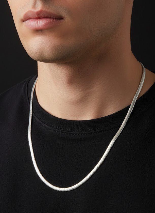 snake Men Silver chain - IHSJ.pk