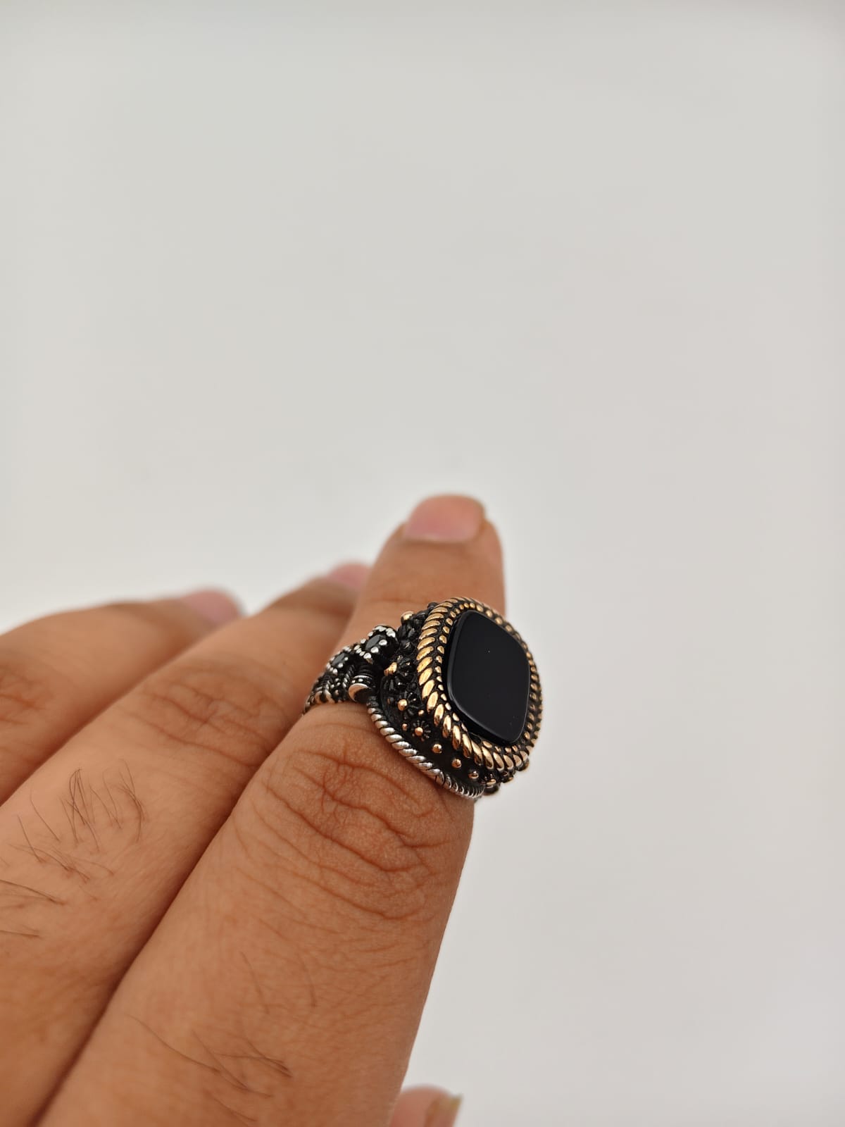 Traditional Trukish design ring in 925 silver - IHSJ.pk