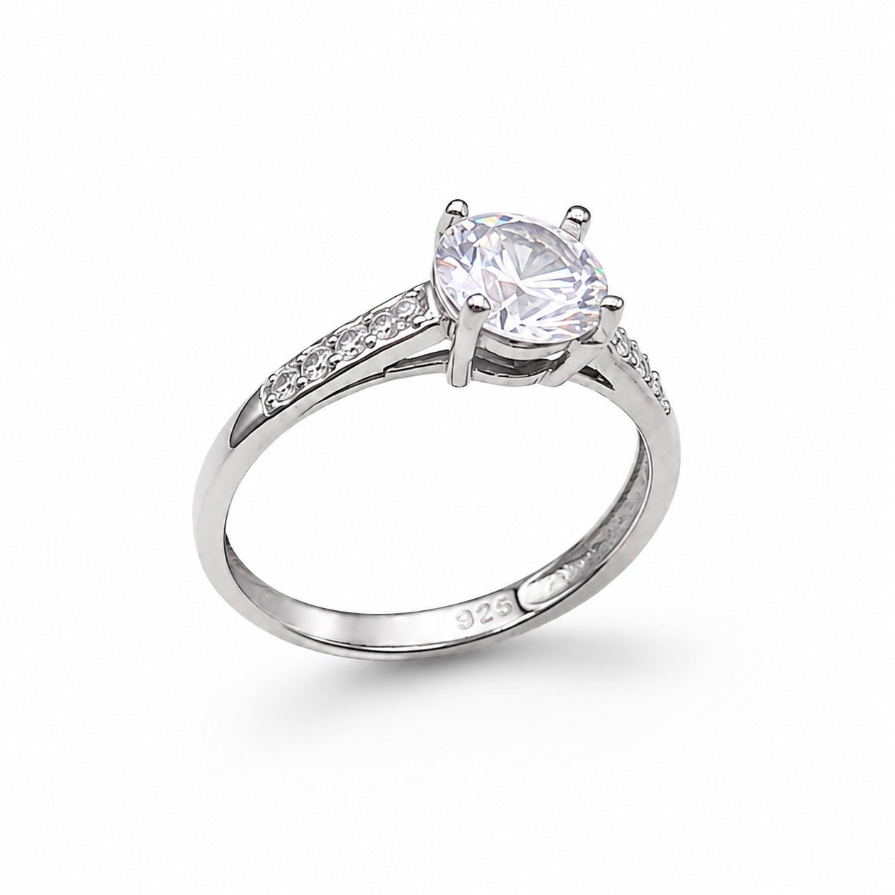 Women's 925 Sterling Silver Pear Cut Solitaire Ring - IHSJ.pk