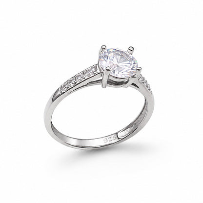 Women's 925 Sterling Silver Pear Cut Solitaire Ring - IHSJ.pk