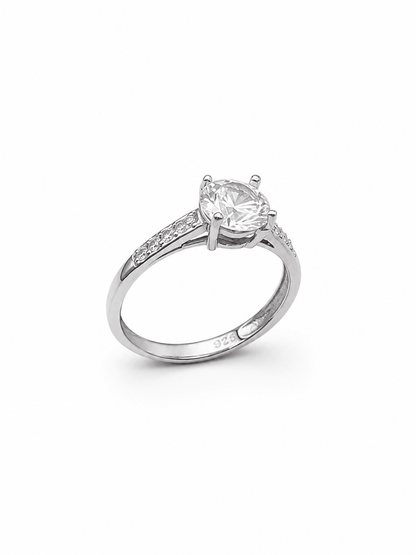 Women's 925 Sterling Silver Pear Cut Solitaire Ring - IHSJ.pk