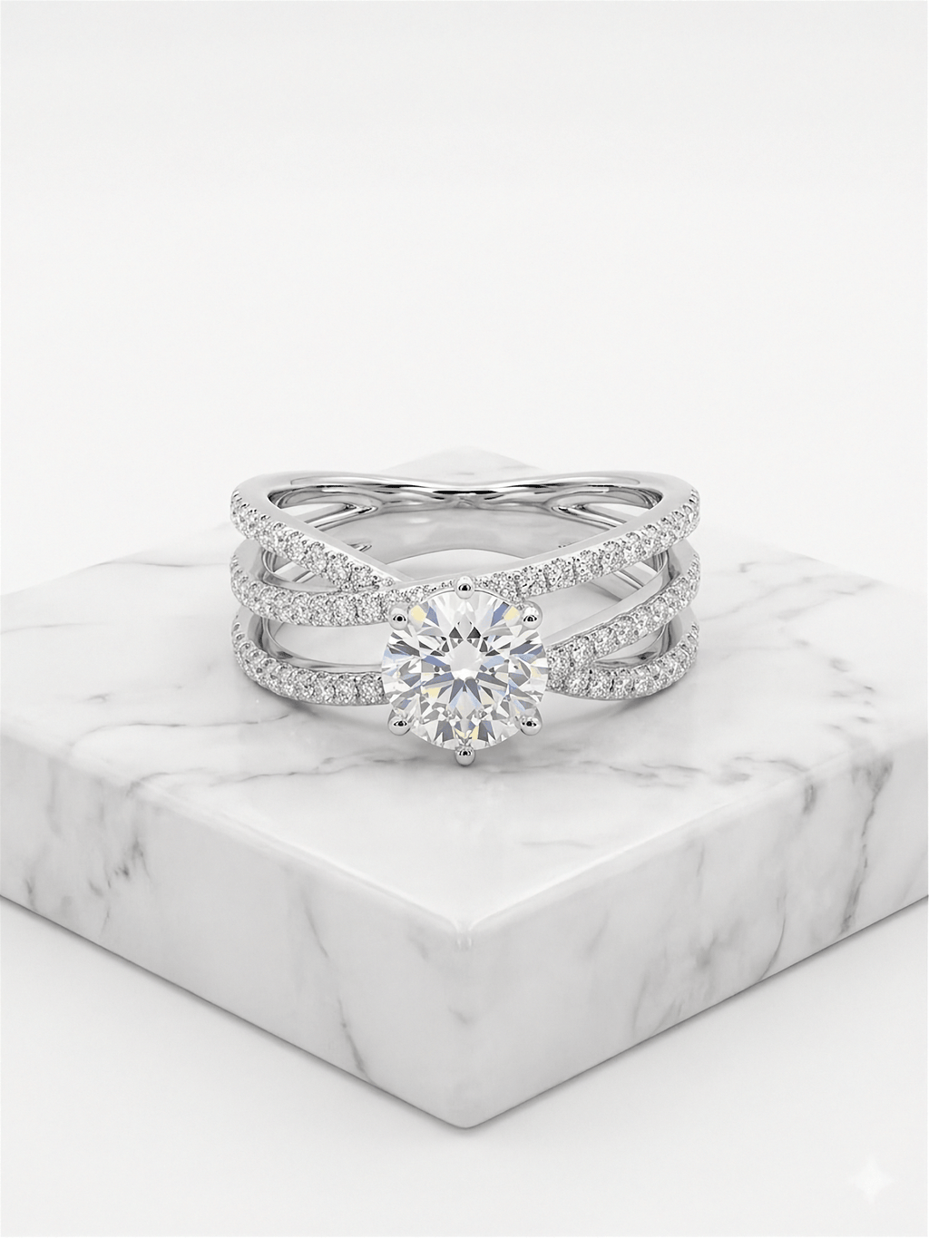 Women's statement ring / engagement - style Silver ring - IHSJ.pk