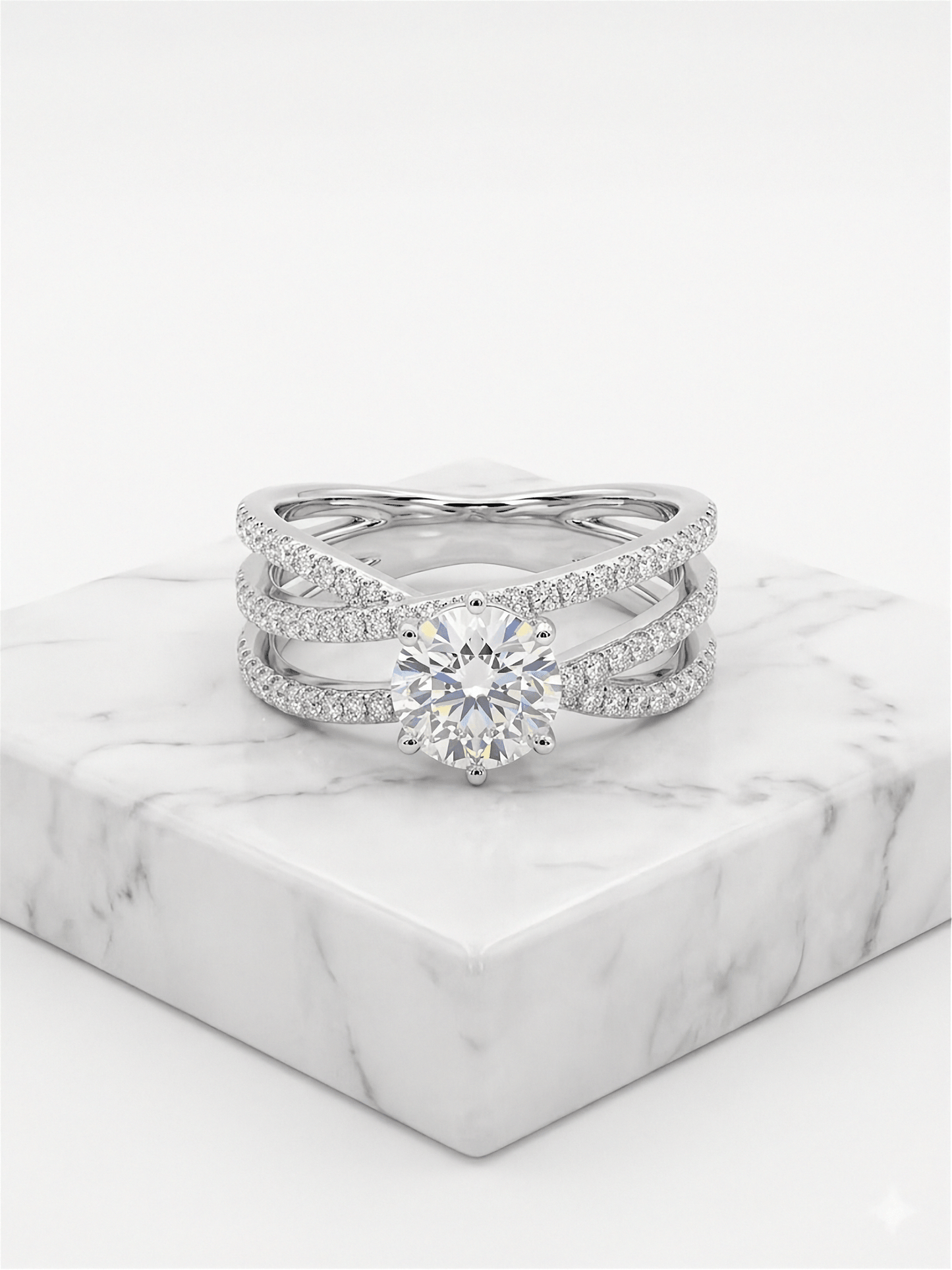 Women's statement ring / engagement - style Silver ring - IHSJ.pk