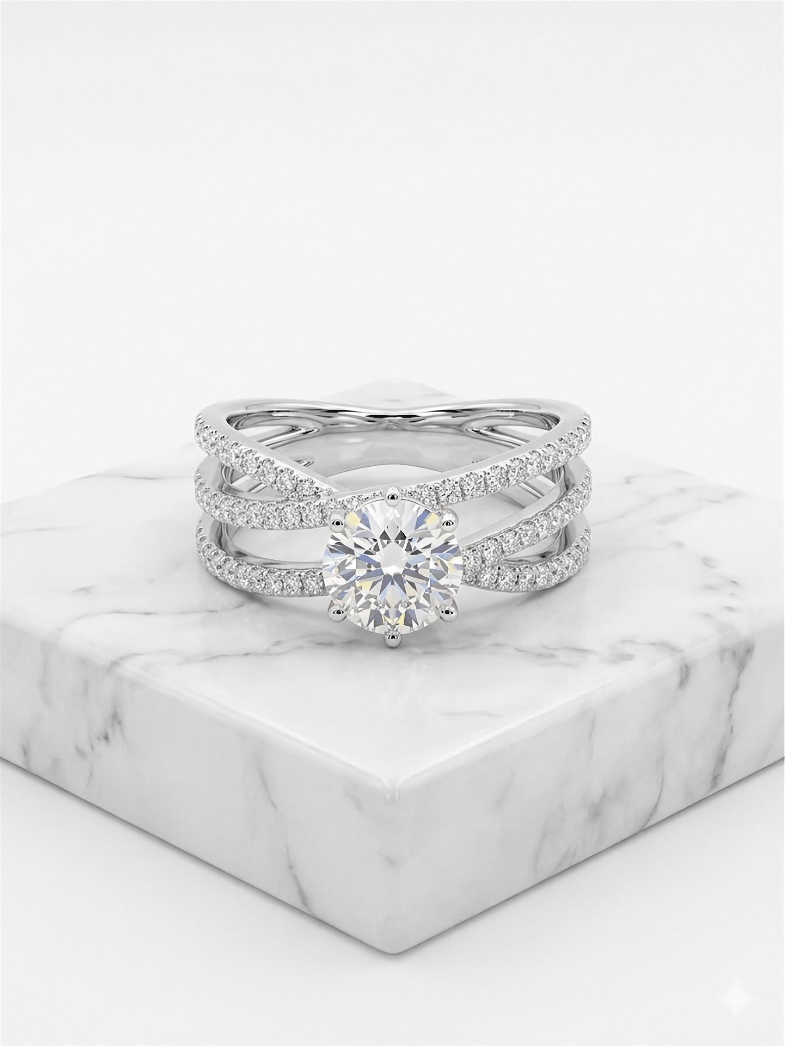 Women's statement ring / engagement - style Silver ring - IHSJ.pk
