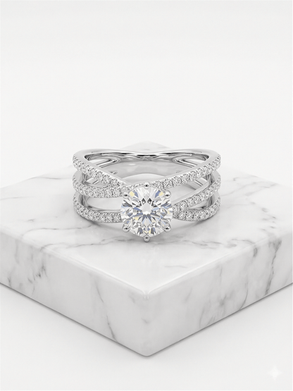 Women's statement ring / engagement - style Silver ring - IHSJ.pk