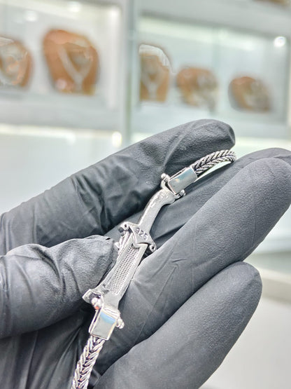 Zulfiqar Chain Bracelet - 925 Sterling Silver - IHSJ.pk
