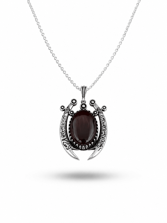Zulfiqar Irani Aqeeq Silver Men Pendant - IHSJ.pk